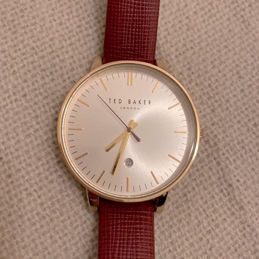 Ted Baker Watch with Red Leather Band